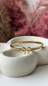 Butterfly Zircon Anti Tarnish Golden Bracelet